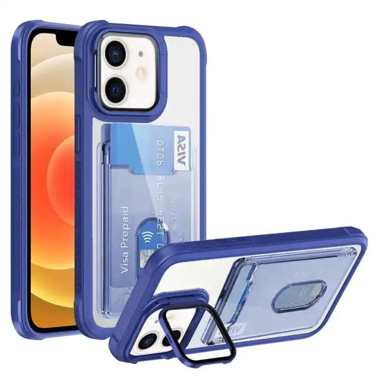 Card Bag Holder Acrylic Hybrid TPU Phone Case
