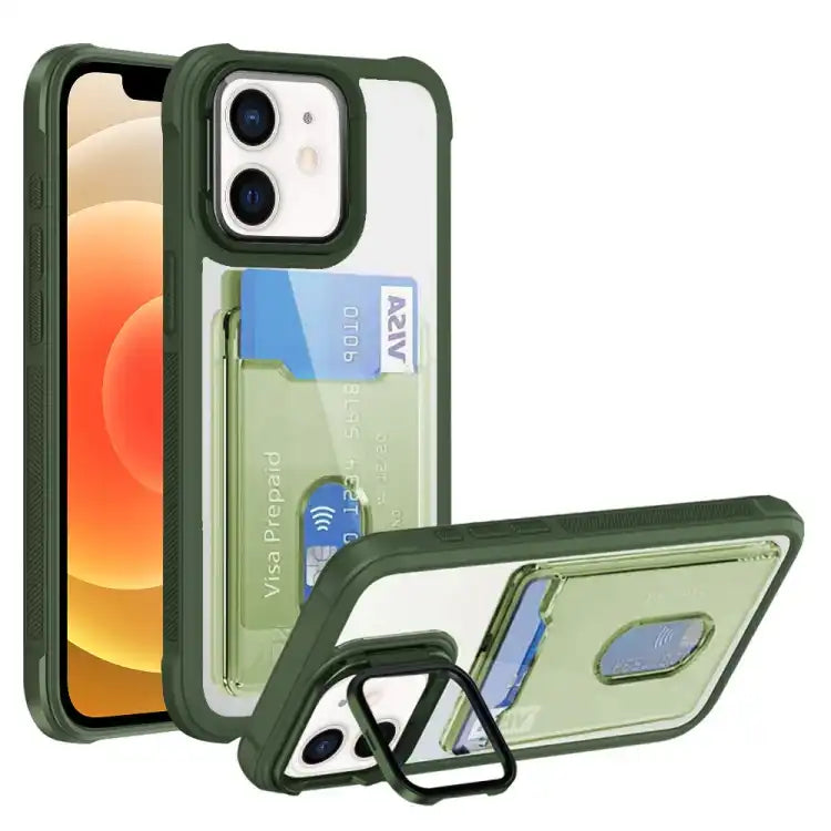 Card Bag Holder Acrylic Hybrid TPU Phone Case