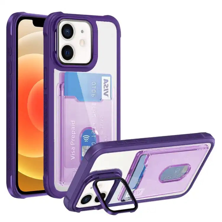 Card Bag Holder Acrylic Hybrid TPU Phone Case
