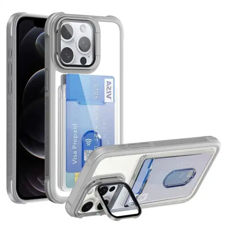 Card Bag Holder Acrylic Hybrid TPU Phone Case