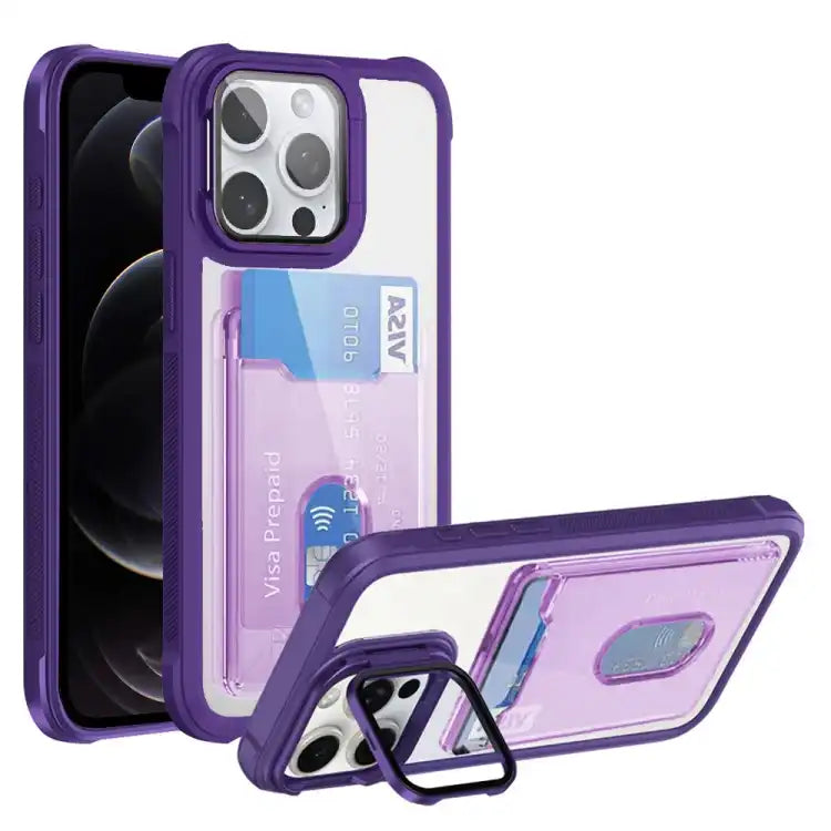 Card Bag Holder Acrylic Hybrid TPU Phone Case