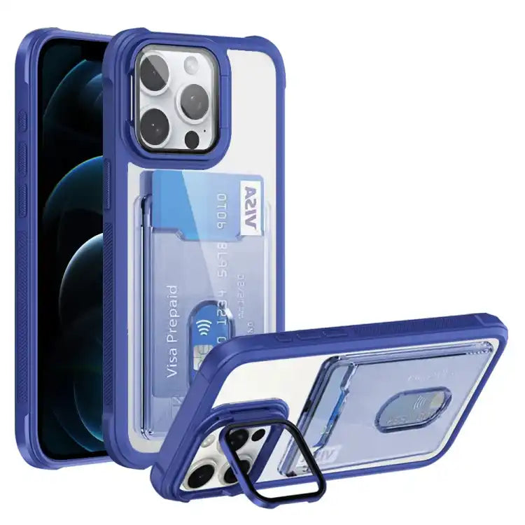 Card Bag Holder Acrylic Hybrid TPU Phone Case