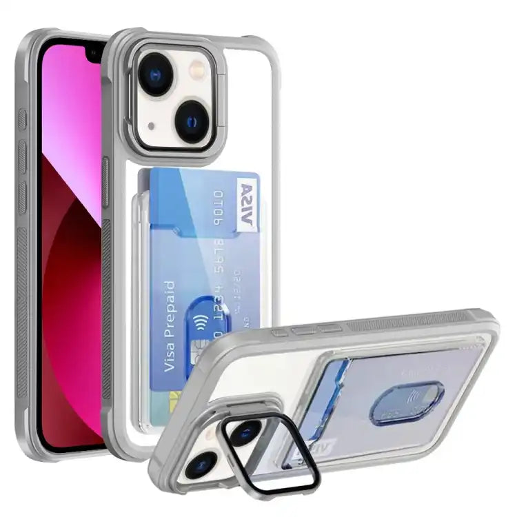 Card Bag Holder Acrylic Hybrid TPU Phone Case