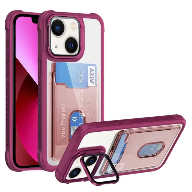 Card Bag Holder Acrylic Hybrid TPU Phone Case