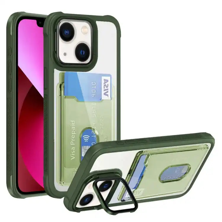 Card Bag Holder Acrylic Hybrid TPU Phone Case