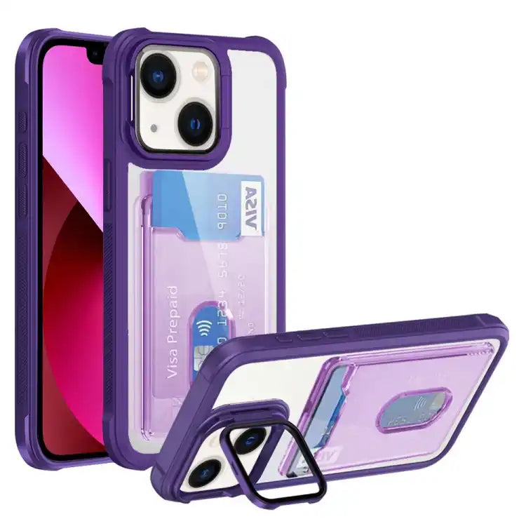 Card Bag Holder Acrylic Hybrid TPU Phone Case