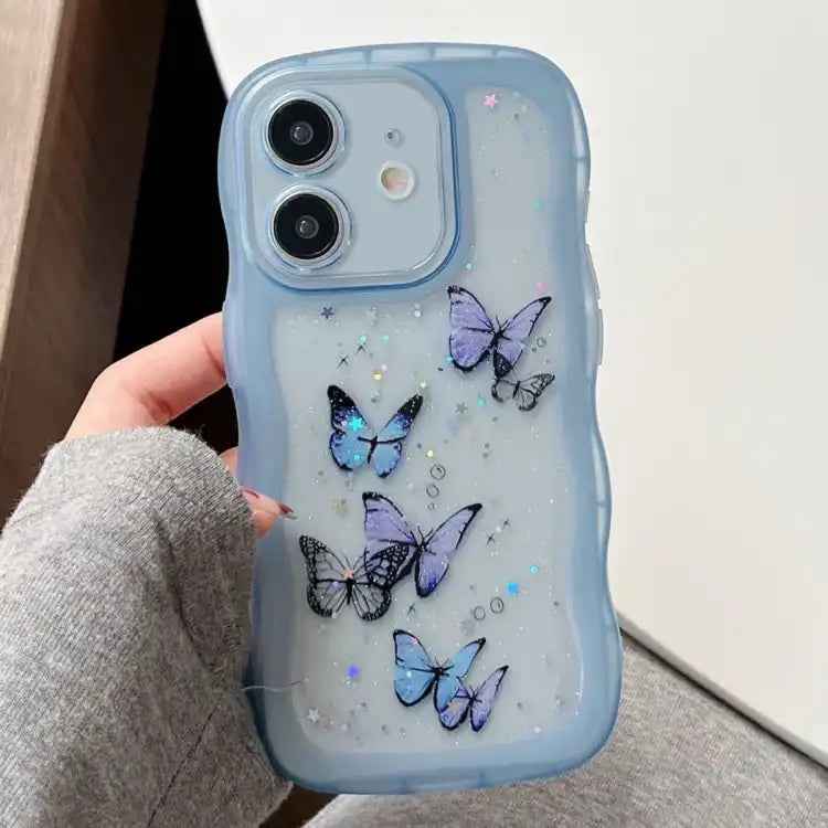 Wave Edge Butterfly TPU Hybrid PC Phone Case