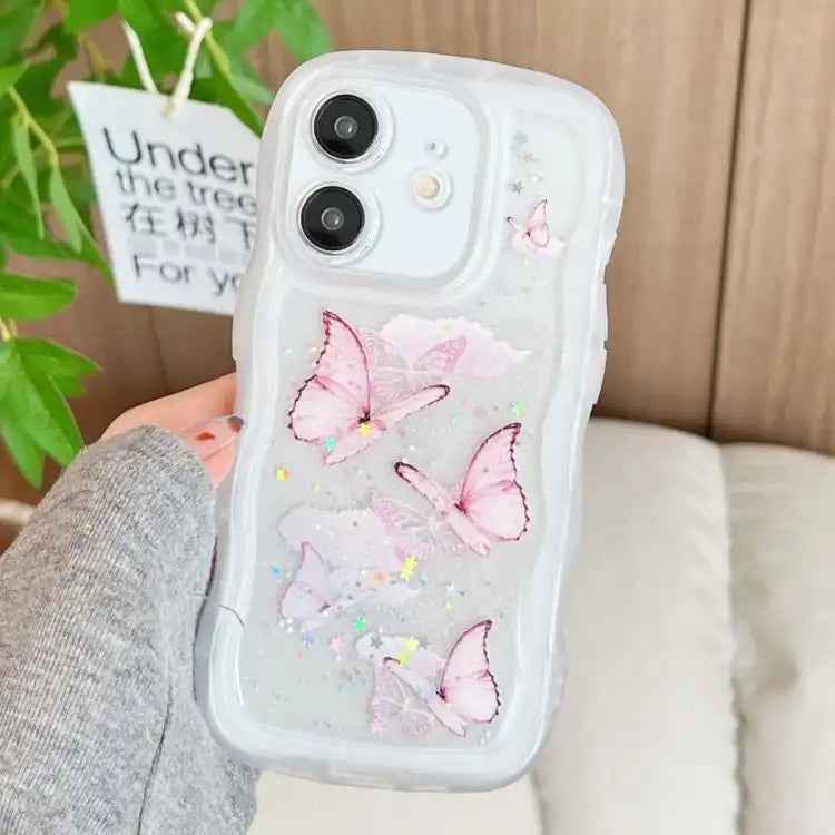Wave Edge Butterfly TPU Hybrid PC Phone Case