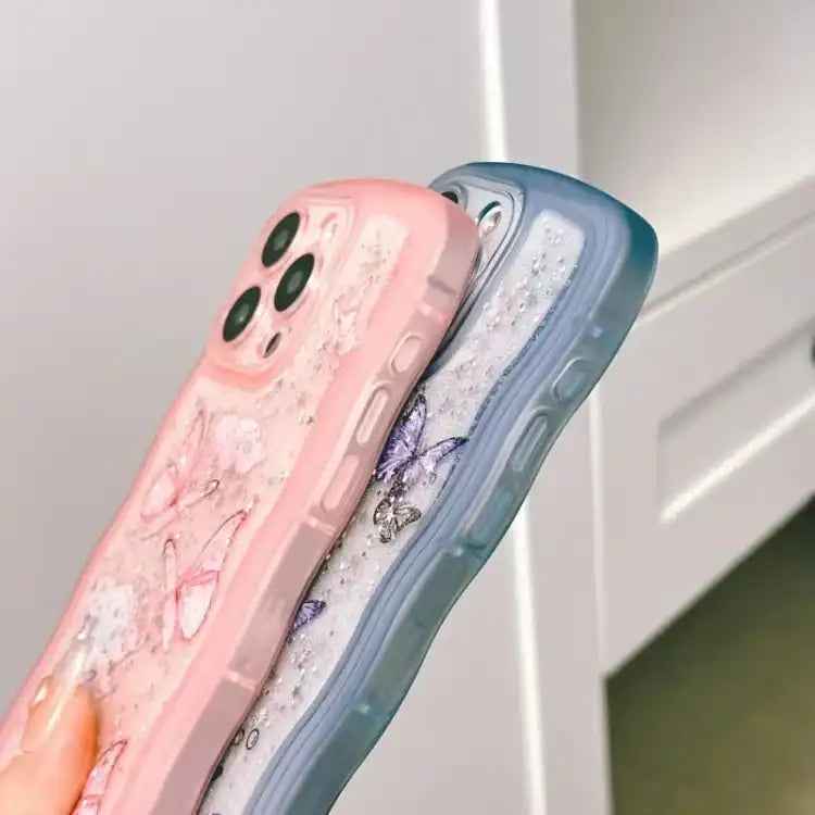 Wave Edge Butterfly TPU Hybrid PC Phone Case