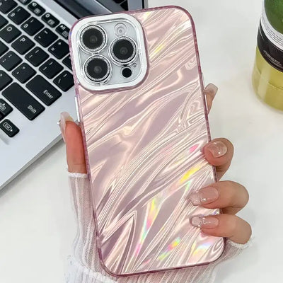 Plating Glitter Texture TPU Phone Case with Lens Film