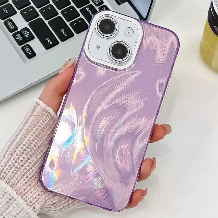 Plating Glitter Texture TPU Phone Case with Lens Film