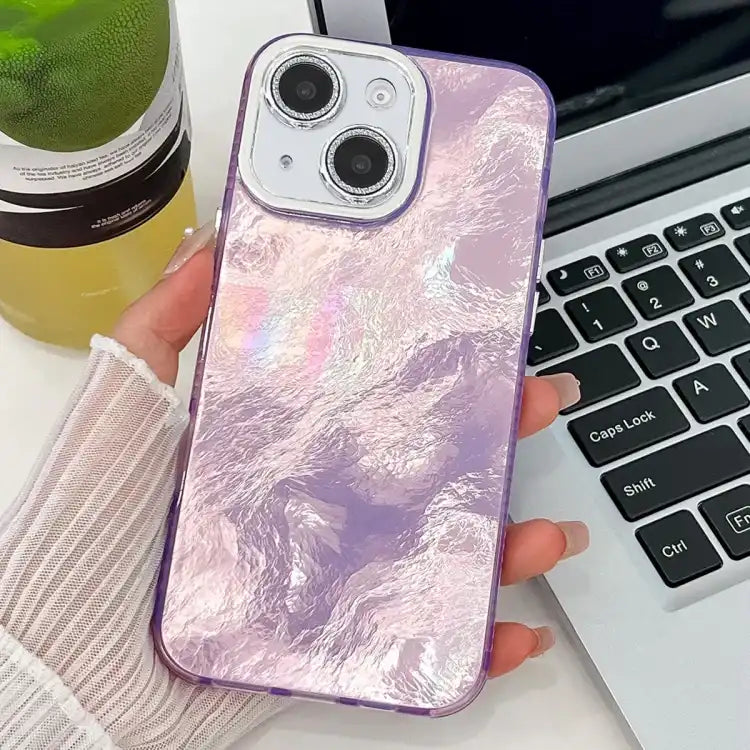 Plating Glitter Texture TPU Phone Case with Lens Film