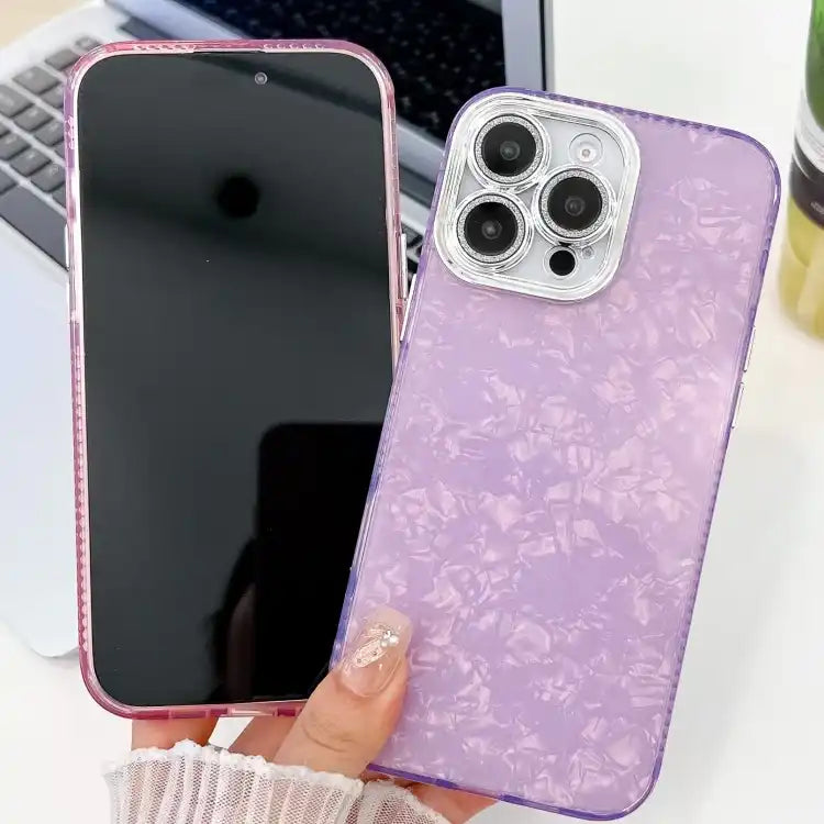 Plating Glitter Texture TPU Phone Case with Lens Film