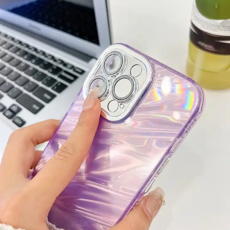 Plating Glitter Texture TPU Phone Case with Lens Film