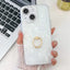 Plating Glitter Texture Ring Holder TPU Phone Case with Lens Film