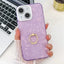 Plating Glitter Texture Ring Holder TPU Phone Case with Lens Film