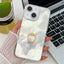 Plating Glitter Texture Ring Holder TPU Phone Case with Lens Film