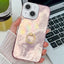 Plating Glitter Texture Ring Holder TPU Phone Case with Lens Film