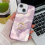 Plating Glitter Texture Ring Holder TPU Phone Case with Lens Film