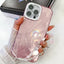 Plating Glitter Texture Chain Wristband TPU Phone Case with Lens Film