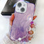 Plating Glitter Texture Chain Wristband TPU Phone Case with Lens Film