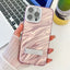 Plating Glitter Texture Fold Holder TPU Phone Case with Lens Film