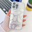 Plating Glitter Texture Fold Holder TPU Phone Case with Lens Film
