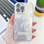 Plating Glitter Texture Fold Holder TPU Phone Case with Lens Film