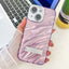 Plating Glitter Texture Fold Holder TPU Phone Case with Lens Film