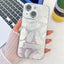 Plating Glitter Texture Fold Holder TPU Phone Case with Lens Film