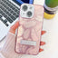 Plating Glitter Texture Fold Holder TPU Phone Case with Lens Film