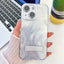 Plating Glitter Texture Fold Holder TPU Phone Case with Lens Film