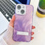 Plating Glitter Texture Fold Holder TPU Phone Case with Lens Film