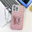 Plating Glitter Lens Film Texture Butterfly Holder Wristband Phone Case