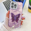 Plating Glitter Lens Film Texture Butterfly Holder Wristband Phone Case