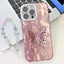 Plating Glitter Lens Film Texture Butterfly Holder Wristband Phone Case