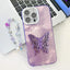 Plating Glitter Lens Film Texture Butterfly Holder Wristband Phone Case