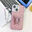 Plating Glitter Lens Film Texture Butterfly Holder Wristband Phone Case