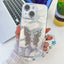 Plating Glitter Lens Film Texture Butterfly Holder Wristband Phone Case