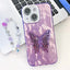 Plating Glitter Lens Film Texture Butterfly Holder Wristband Phone Case