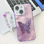 Plating Glitter Lens Film Texture Butterfly Holder Wristband Phone Case