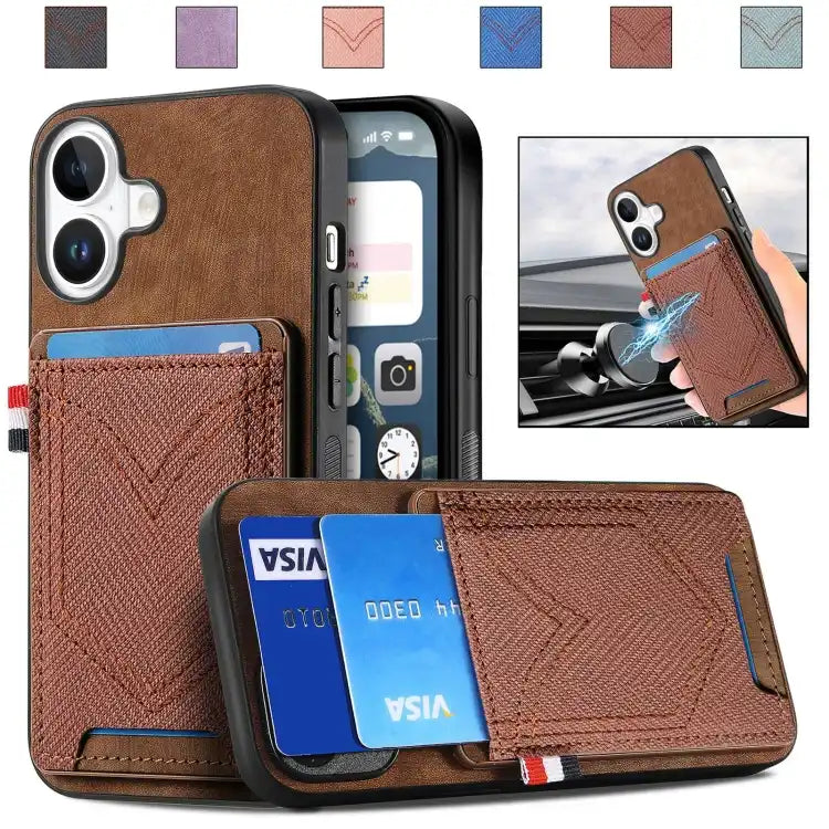Denim Texture Leather Skin Phone Case with Card Slot