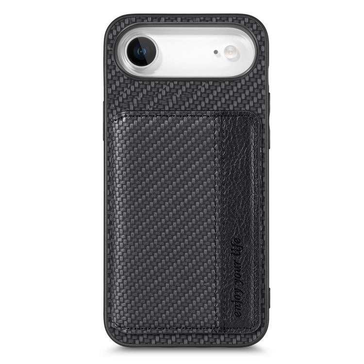 Carbon Fiber Magnetic Card Wallet RFID Blocking Phone Case