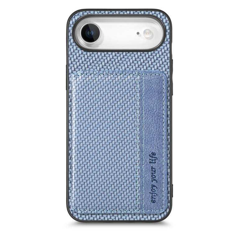 Carbon Fiber Magnetic Card Wallet RFID Blocking Phone Case