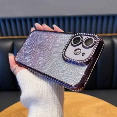 Diamond Water Ripple Gradient Glitter TPU Phone Case
