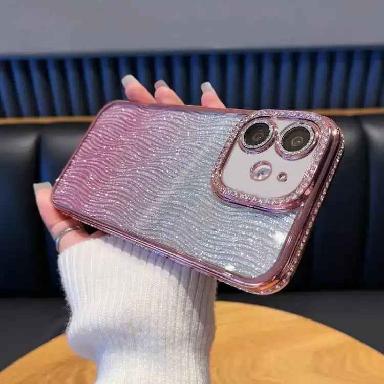 Diamond Water Ripple Gradient Glitter TPU Phone Case