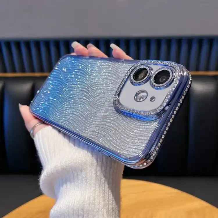 Diamond Water Ripple Gradient Glitter TPU Phone Case