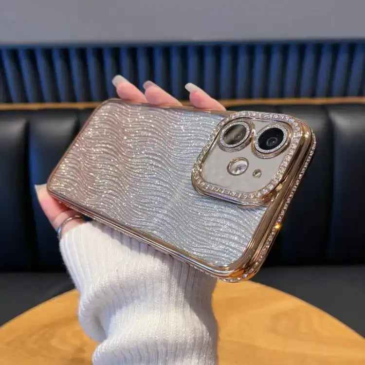 Diamond Water Ripple Gradient Glitter TPU Phone Case