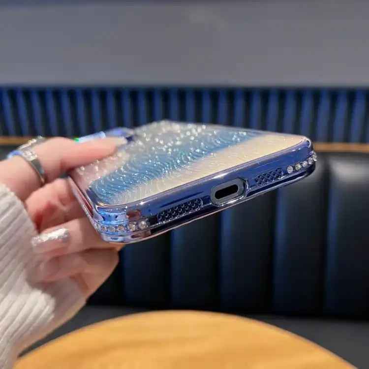 Diamond Water Ripple Gradient Glitter TPU Phone Case