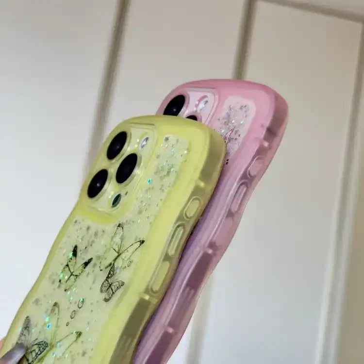 Crossbody Wave Edge Butterfly TPU Phone Case
